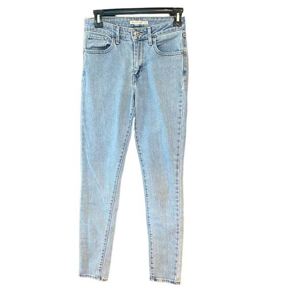 Levi’s Sz 25 Blue Denim Lightwash 721 High Rise Skinny Jeans - Picture 1 of 7